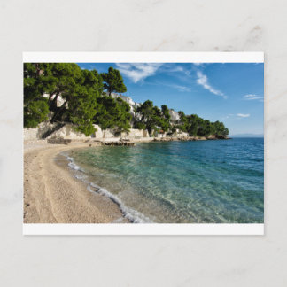 Beach at Brela, Kroatien Vykort