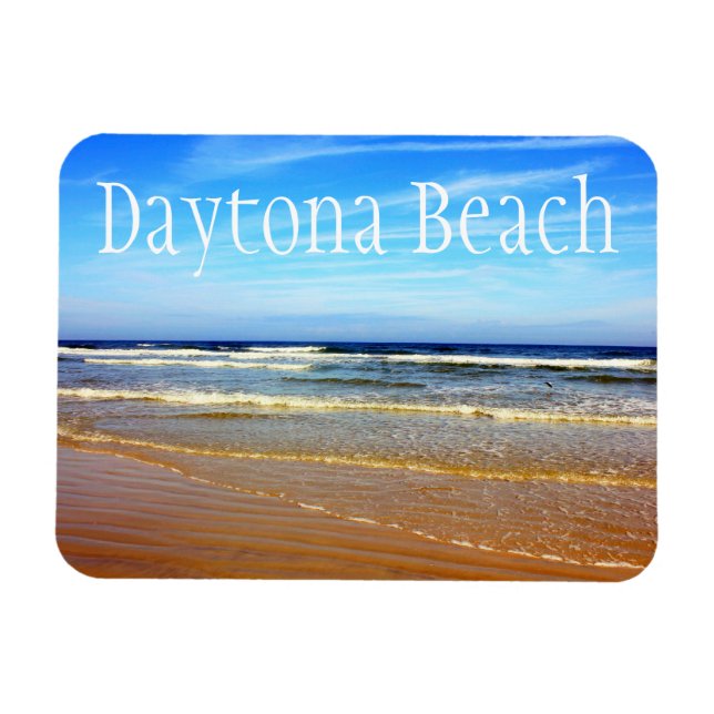 Beach at Daytona Beach, Florida Magnet (Horisontell)