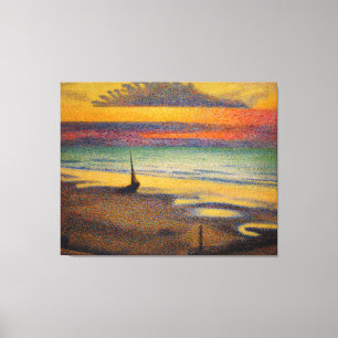 Beach at Heist av Georges Lemmen 1891 Canvastryck