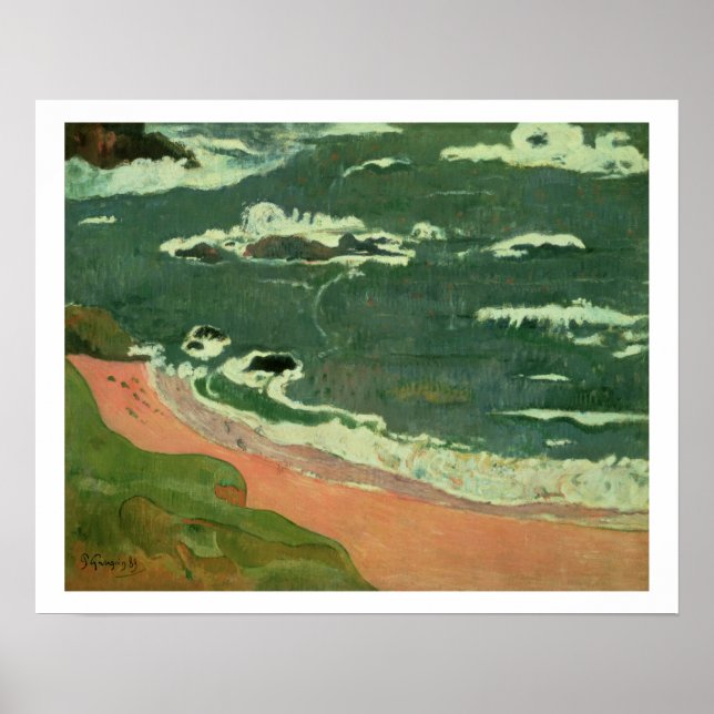 Beach at Le Pouldu, 1889 Poster (Framsidan)