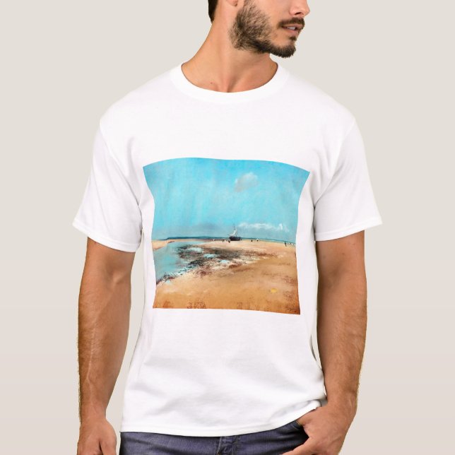 Beach at Low Tide (Mouth of the River), Edgar Dega T Shirt (Framsida)