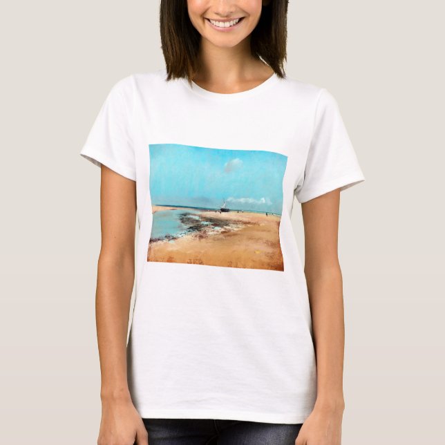Beach at Low Tide (Mouth of the River), Edgar Dega T Shirt (Framsida)