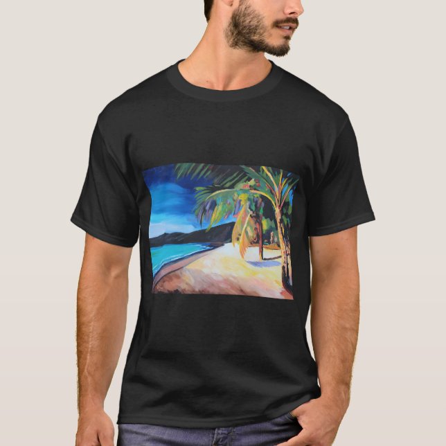 Beach at Magen's Bay St. Thomas Usvi - T Shirt (Framsida)