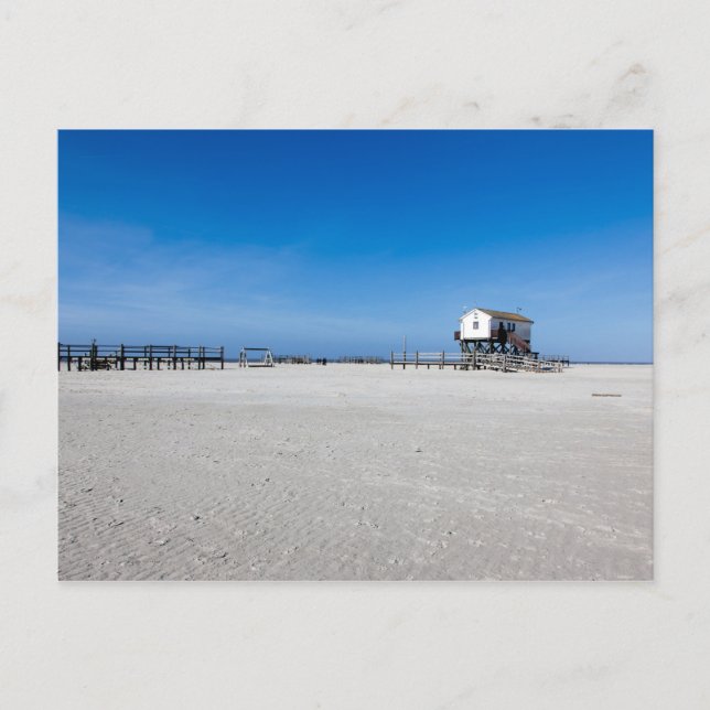 Beach at North Sea, Sankt Peter Ording Vykort (Framsida)