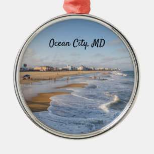 Beach at Ocean City, Maryland Julgransprydnad Metall