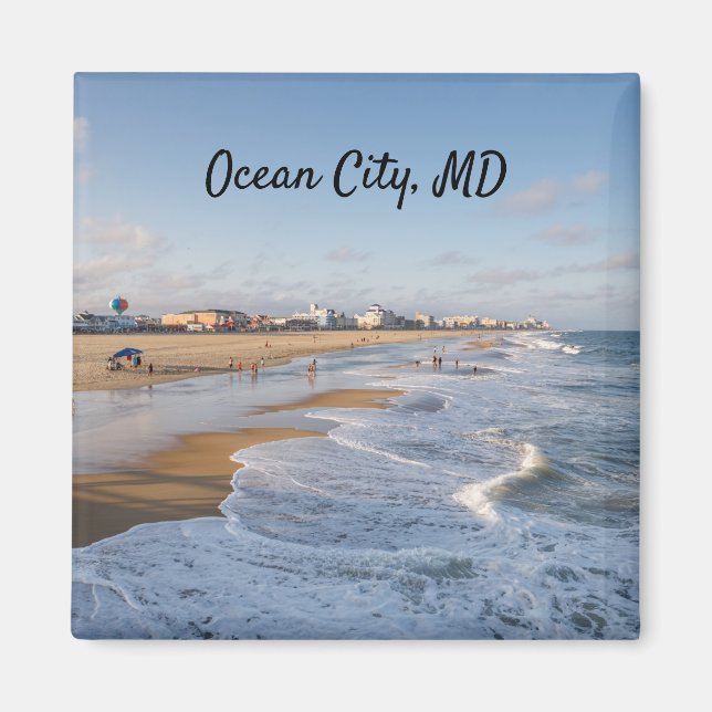 Beach at Ocean City, Maryland Magnet (Framsidan)