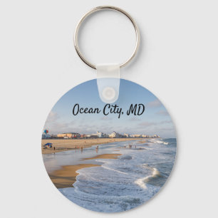 Beach at Ocean City, Maryland Nyckelring