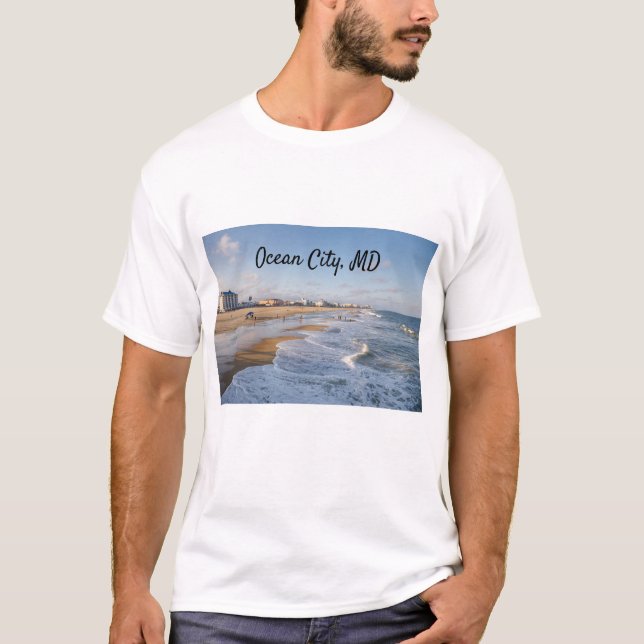 Beach at Ocean City, Maryland T Shirt (Framsida)