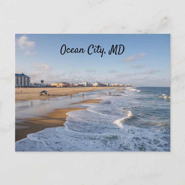 Beach at Ocean City, Maryland Vykort (Framsida)