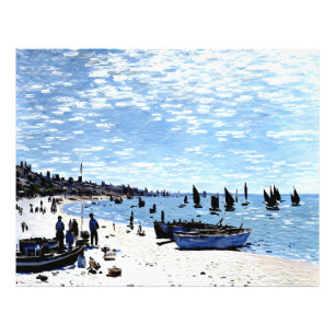 Beach at Sainte-Adresse Fototryck