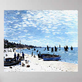 Beach at Sainte-Adresse Poster