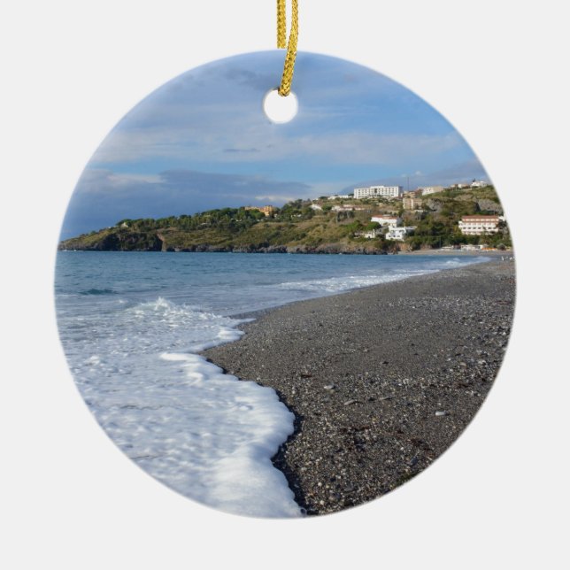 Beach at Scalea Julgransprydnad Keramik (Framsidan)