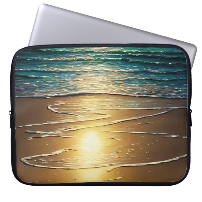 Beach at Sunset Laptop Fodral (Framsidan)