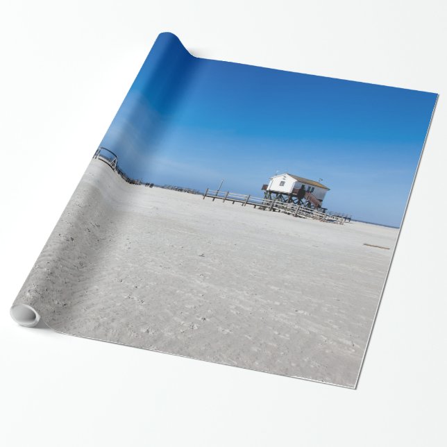 Beach at the North Sea, Sankt Peter Ording Presentpapper (Utrullad)