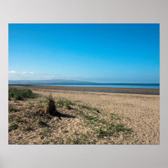 Beach at Troon Scotland-vykort Poster (Framsidan)