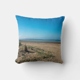 Beach at Troon Scotland-vykortet Poster Photo Kudde