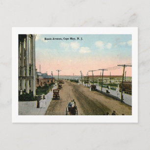 Beach Ave., Cape May, New jersey Vintage Vykort