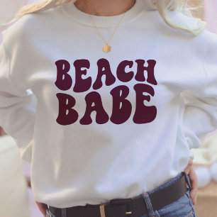 Beach Babe Burgundy Matching Bachelorette Party T Shirt