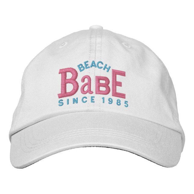 Beach Babe Embroidery Hat Broderad Keps (Framsida)