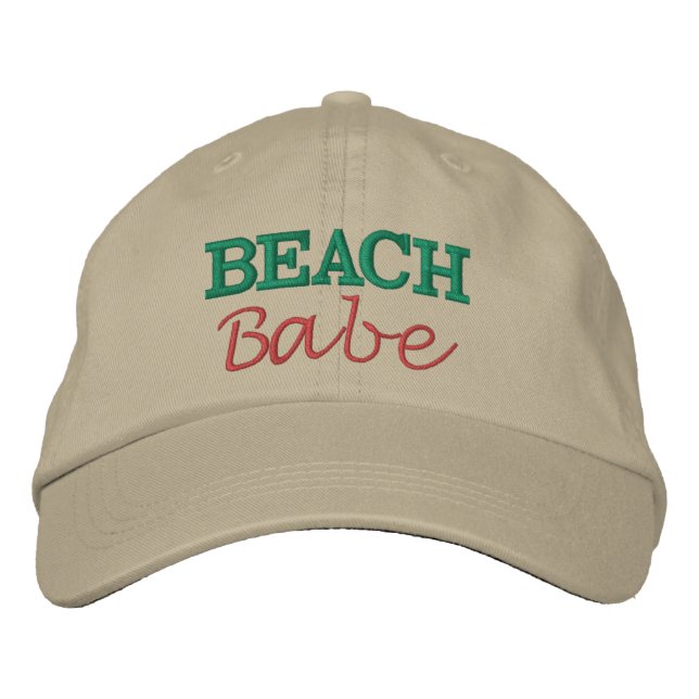Beach Babe EmbroiTED Hat Broderad Keps (Framsida)