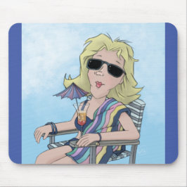 Beach Babe Mouse Pad Musmatta