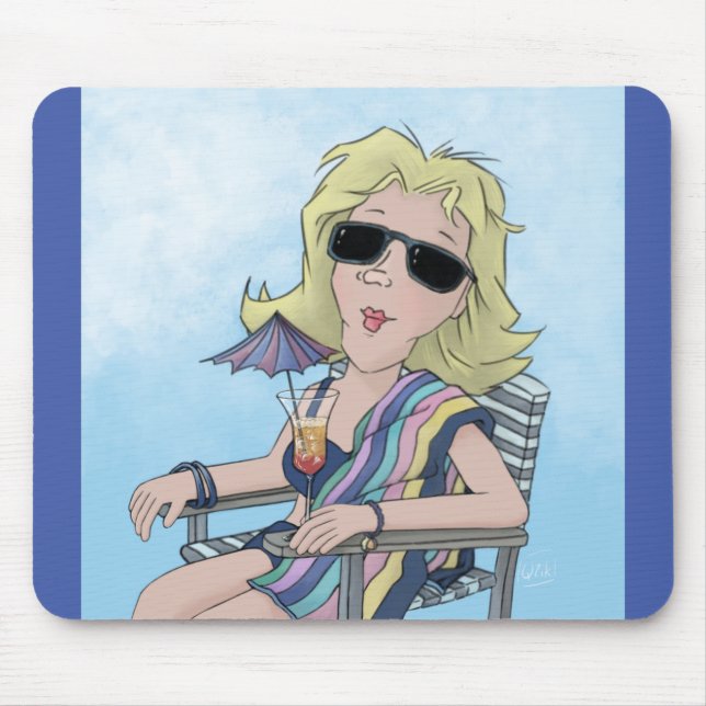 Beach Babe Mouse Pad Musmatta (Framsidan)