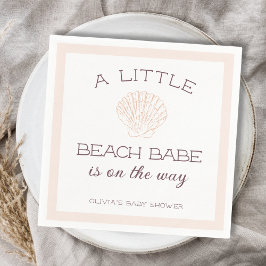 Beach Babe Seashell Summer Baby Shower Pappersservett
