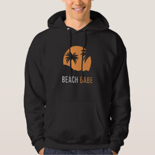 Beach Babe Summer Vacation Handflatan Träd och Sun Hoodie