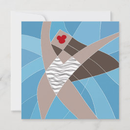 Beach Babe Swimdress Model Mode Illustration Kort