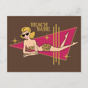 Beach Babe Vykort