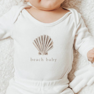 Beach Baby Boho Ocean Skal Baby Shower T Shirt