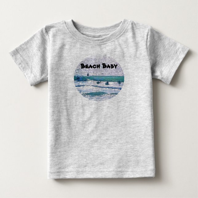 Beach Baby hängtio Surfer Baby T-Shirt (Framsida)