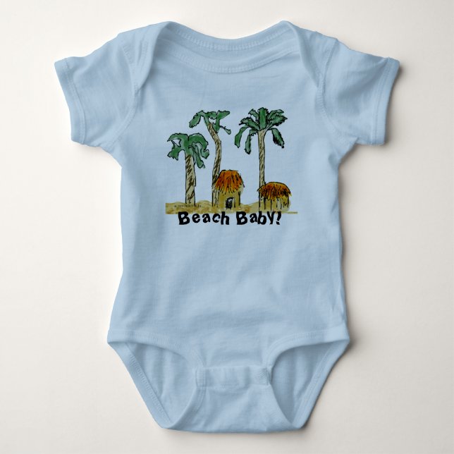 Beach Baby i Paradise T Shirt (Framsida)