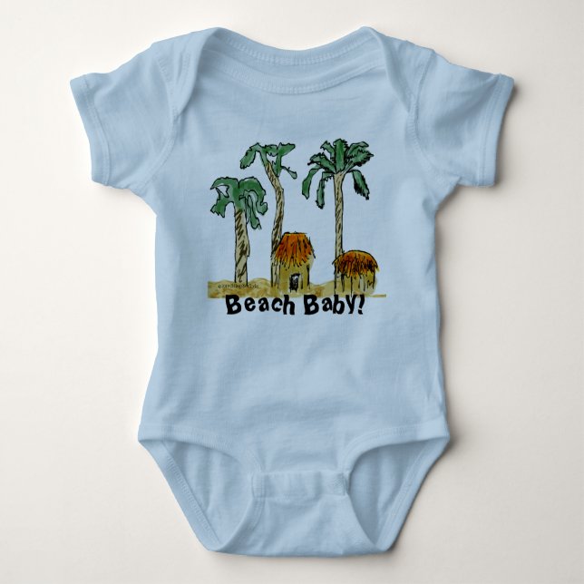 Beach Baby i Paradise T Shirt (Framsida)