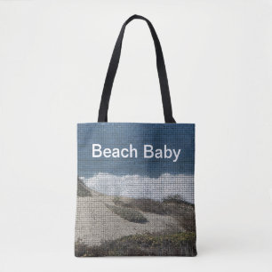 Beach Baby Kalifornien Kustlandskap Sand Ocean Tygkasse