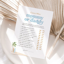 Beach Baby Shower gissar vem Mamma eller pappa Gam Inbjudningar