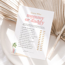 Beach Baby Shower gissar vem Mamma eller pappa Gam Inbjudningar