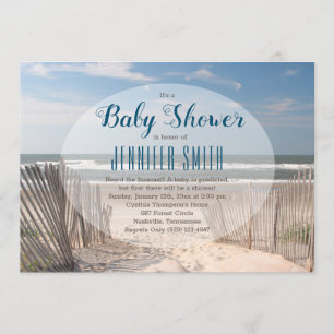 Beach Baby Shower Inbjudningar