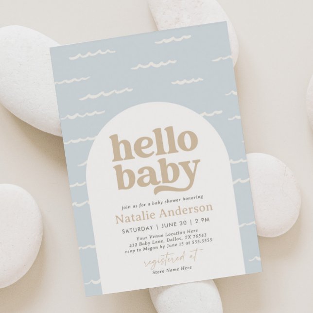 Beach Baby Shower Inbjudningar (Skapare uppladdad)