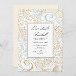 Beach Baby Shower Seashell Nautical Ocean Spara Datumet