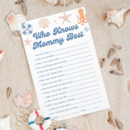 Beach Baby Shower som känner Mammans bästa spel