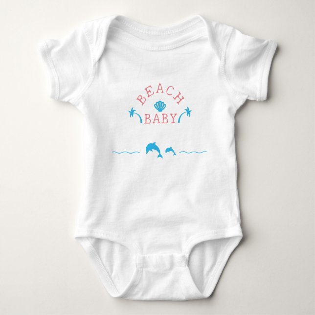 Beach Baby T Shirt (Framsida)