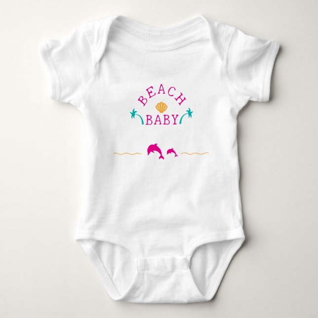 Beach Baby T Shirt (Framsida)