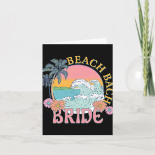 Beach Bach Bride Bridesmaid Retro Summer Bachelore Kort
