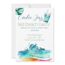 Beach Bach Party-inbjudan