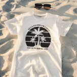 Beach Bachelor Party Island Bröllop Marskalkars T Shirt<br><div class="desc">Coola handflatan träd på en anpassningsbar med stilistisk färg eller marskalkar t-shirt. Anpassa den här coolan till ditt målbröllop. De är perfekt för hela brudens sida till bära till en semester på en ö som går ut på att gå hem eller till en maid of honor eller bäste man.</div>