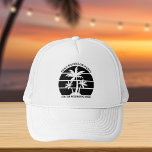 Beach Bachelor Party Island Bröllop Personlig Keps<br><div class="desc">Coola svart handflatan träd på en snyggt anpassningsbar,  bachelor party eller bröllop hat. Anpassa de här tropiska hattarna till ditt målbröllop. De är perfekter för hela brudens sida vid en semester på en ö där man kan gå hem eller för en maid of honor eller en bäste man.</div>