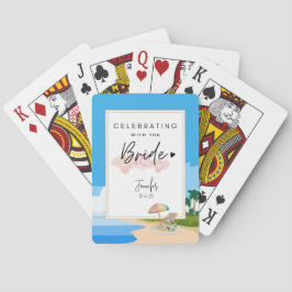 Beach Bachelorette anpassningsbar Spelkort