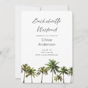 Beach Bachelorette Helg Bachelorette-inbjudan Inbjudningar