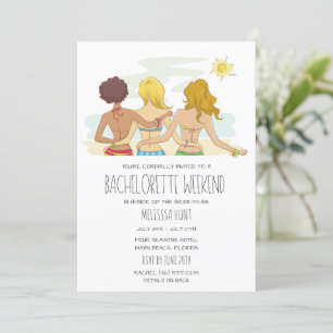 Beach Bachelorette Helg Getaway Inbjudningar